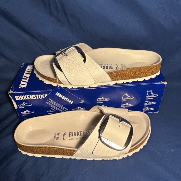 Birkenstock Shoes - Birkenstock- Madrid Big Buckle, white, 8 women QS